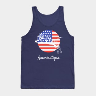 4th of July Happy independence day American tiger Tank Top